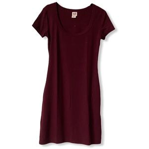 Mossimo | T Shirt Dress S/S Wine